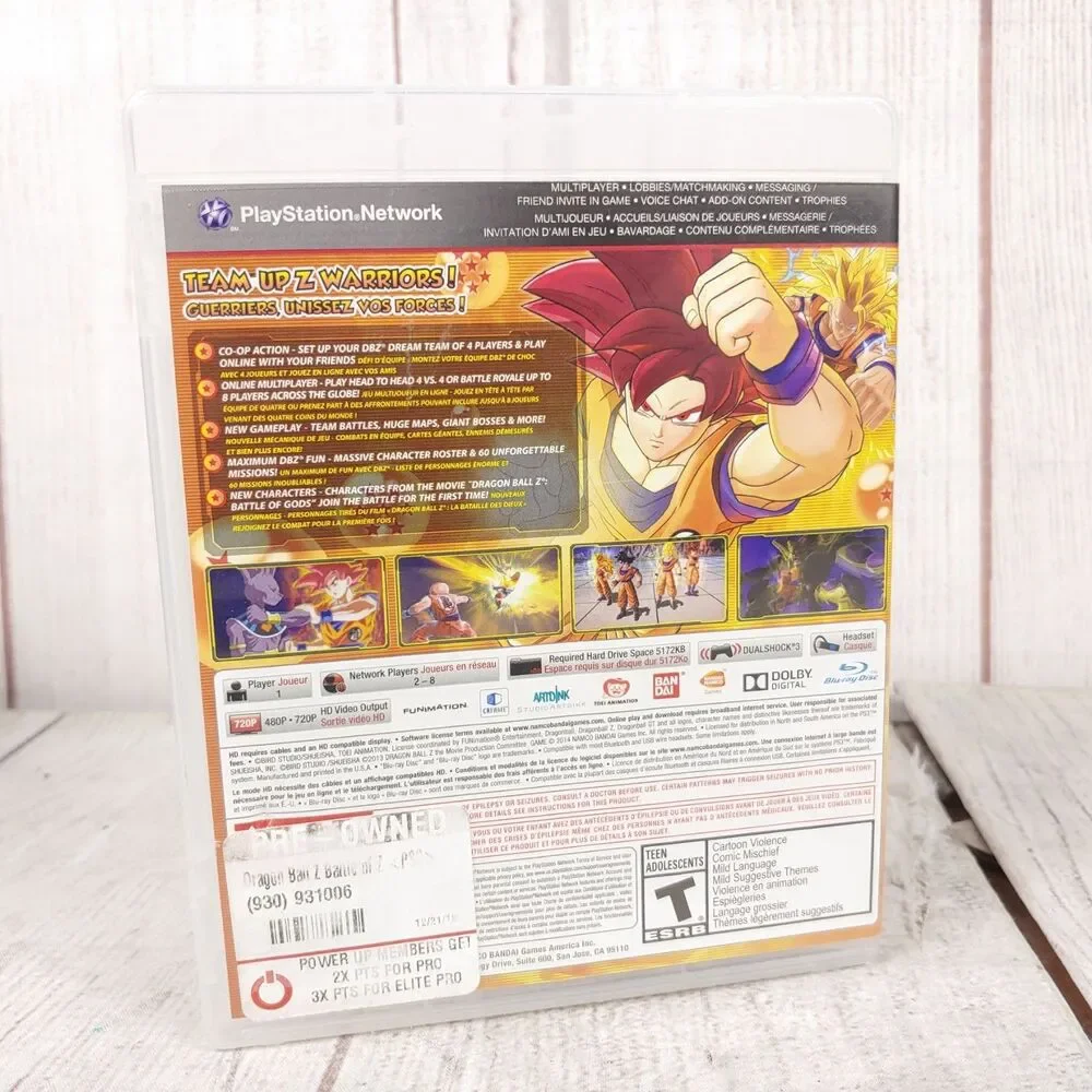 Bandai Namco Dragon Ball Z Battle of Z Sony PlayStation 3 PS3 Game CIB TESTED